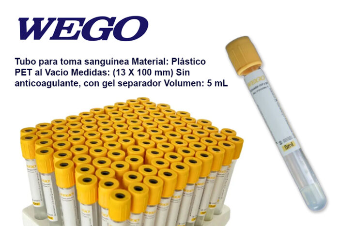 Tubos Para Toma y Recolección de Sangre WEGO - Imagen 5