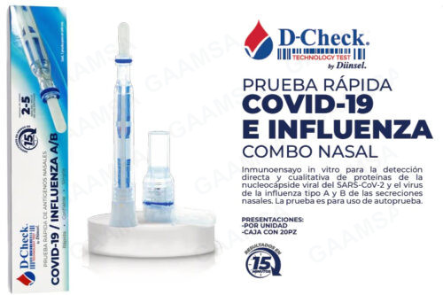 Prueba Rápida Nasal Covid 19 E Influenza A/B D-CHECK